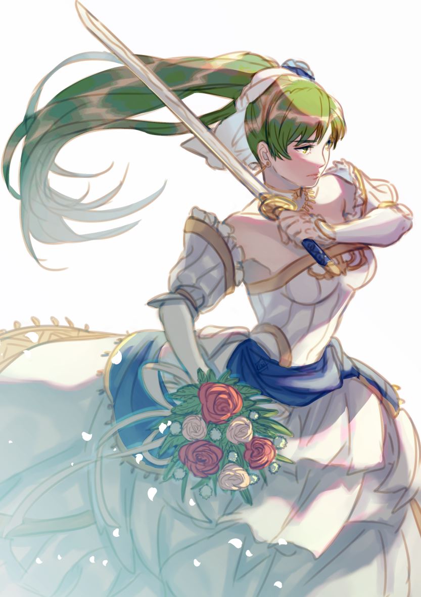 lyn (fire emblem and 2 more) drawn by krazehkai