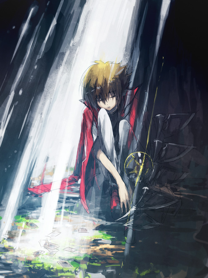 yuki judai (yu-gi-oh! and 1 more) drawn by moribuden