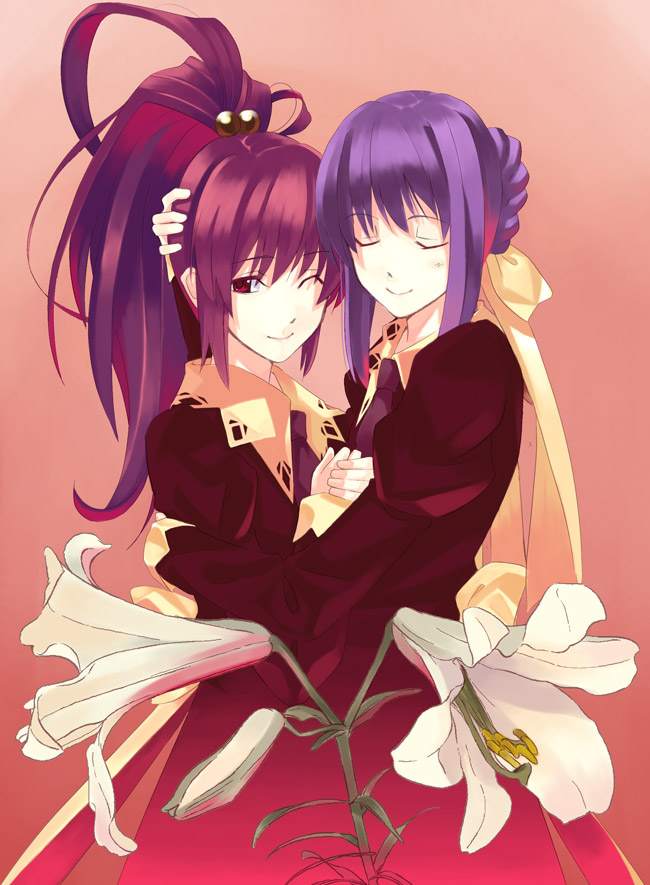 aoi nagisa and suzumi tamao (strawberry panic!) drawn by kabocha_(monkey4)