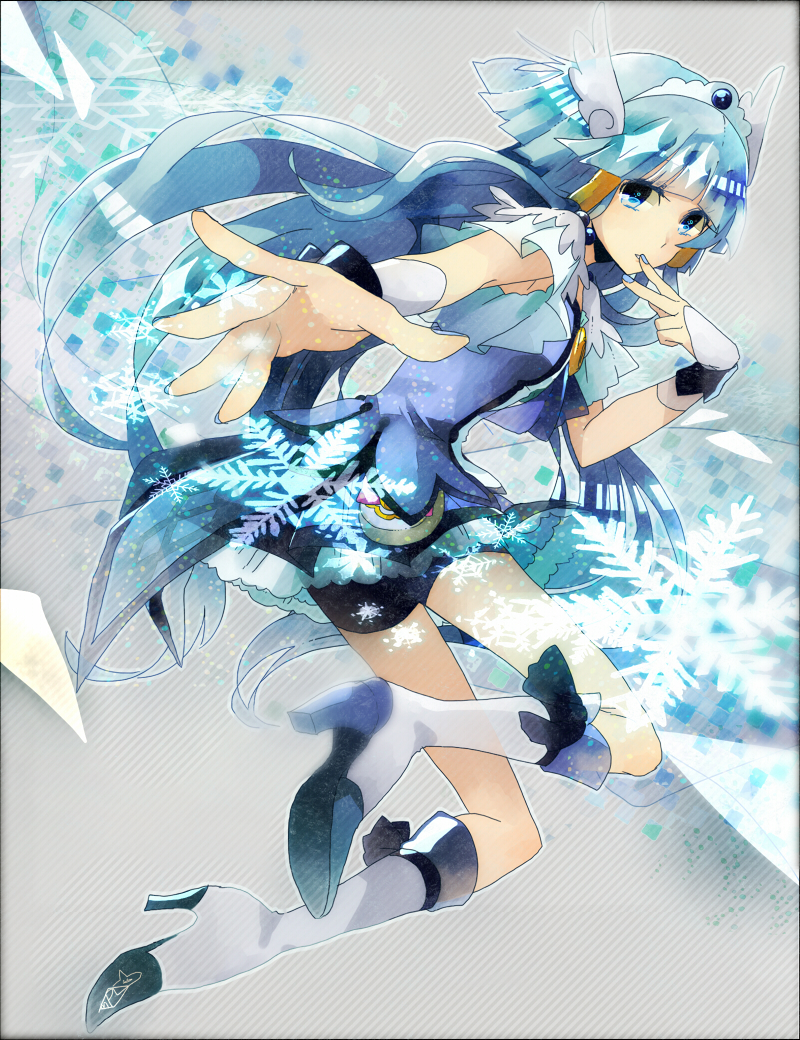aoki reika and cure beauty (precure and 1 more) drawn by isa_(suisuihoi)