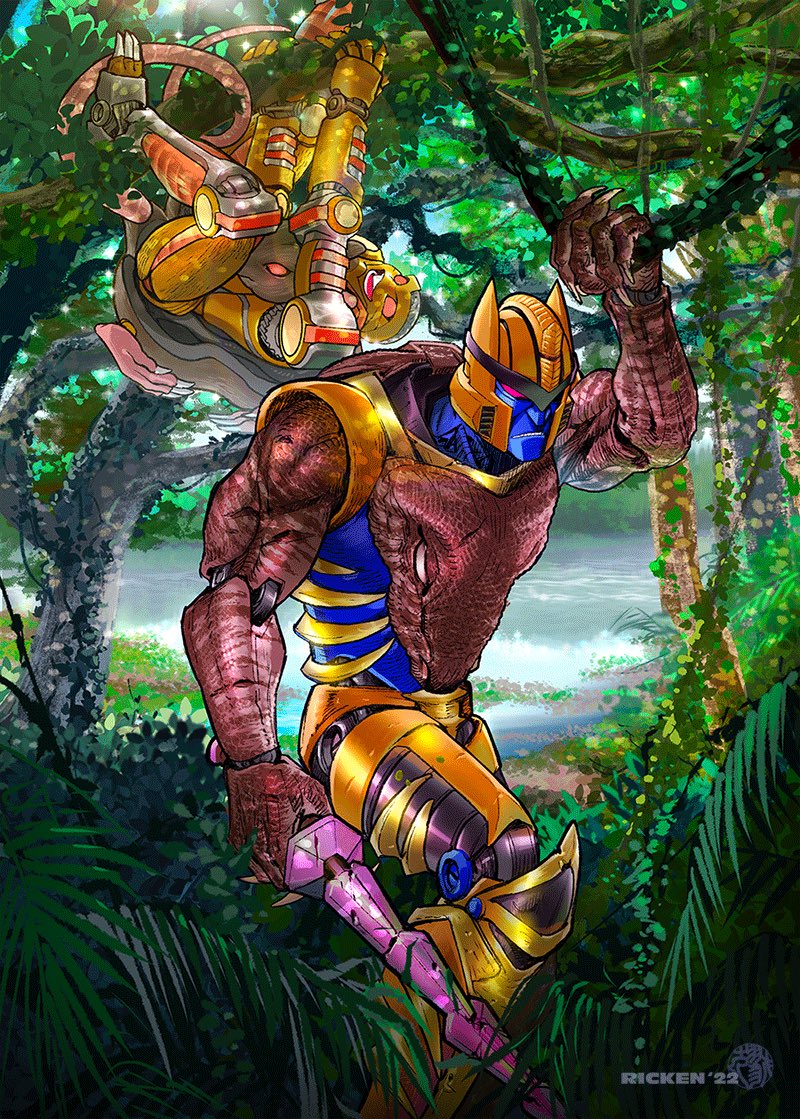 dinobot and rattrap (transformers and 2 more) drawn by ricken