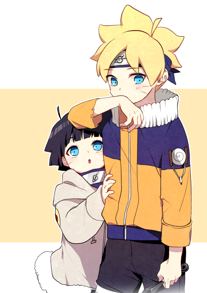 uzumaki naruto, hyuuga hinata, uzumaki boruto, and uzumaki himawari (naruto and 1 more) drawn by nipye