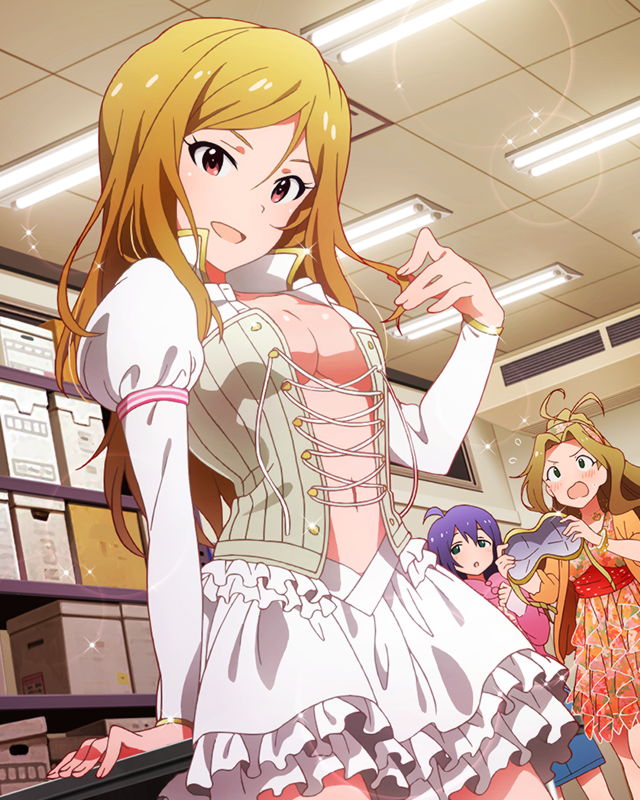 mochizuki anna, momose rio, and nikaido chizuru (idolmaster and 1 more)