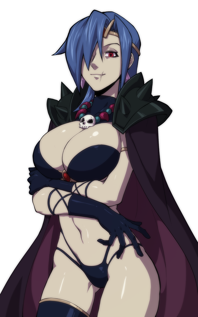 valentine and naga the serpent (skullgirls and 1 more) drawn by ganno