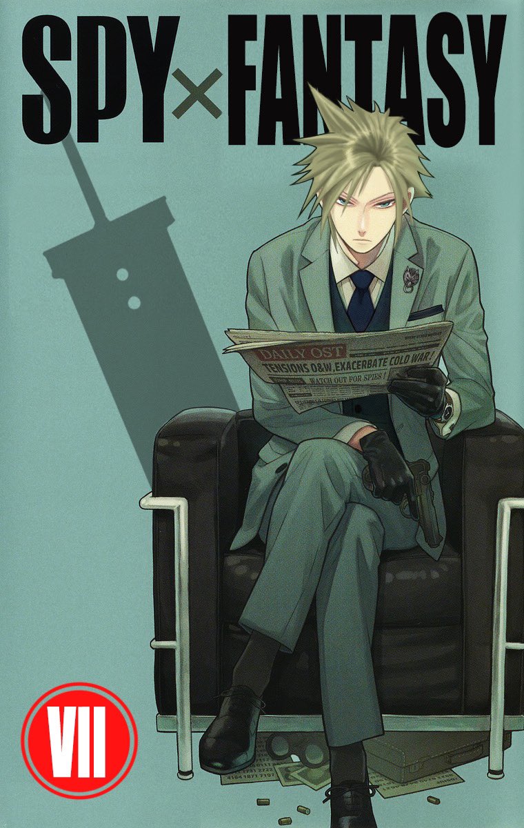 cloud strife and twilight (final fantasy and 3 more) drawn by oasobi