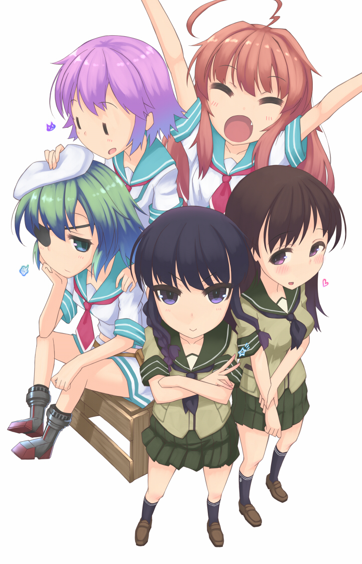 kitakami, ooi, kiso, kuma, and tama (kantai collection) drawn by s_ibane