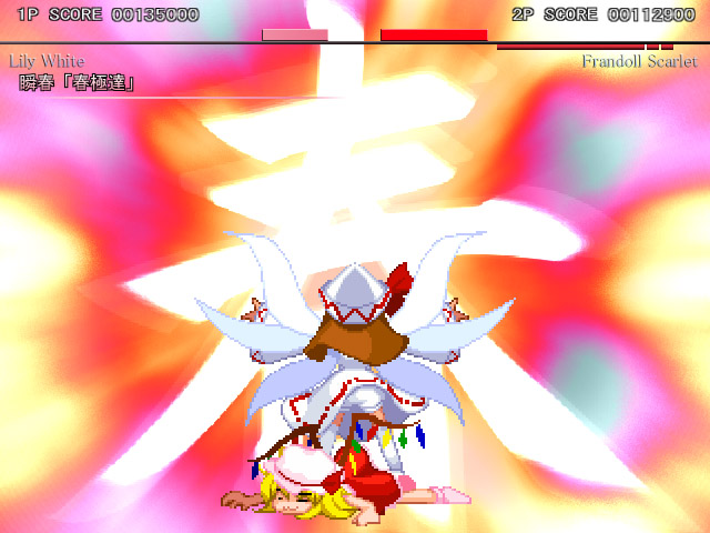 flandre scarlet, lily white, and akuma (touhou and 1 more) drawn by otsu_kare