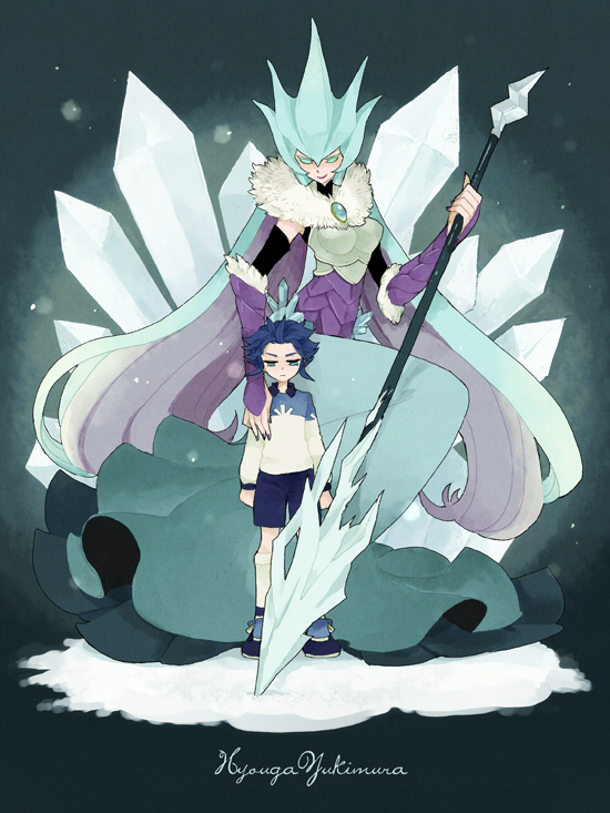 yukimura hyouga and gousetsu no saia (inazuma eleven and 1 more) drawn by l_hakase