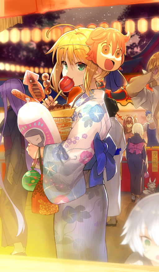 artoria pendragon, saber, mash kyrielight, fujimaru ritsuka, scathach, and 7 more (fate and 1 more) drawn by shirabi
