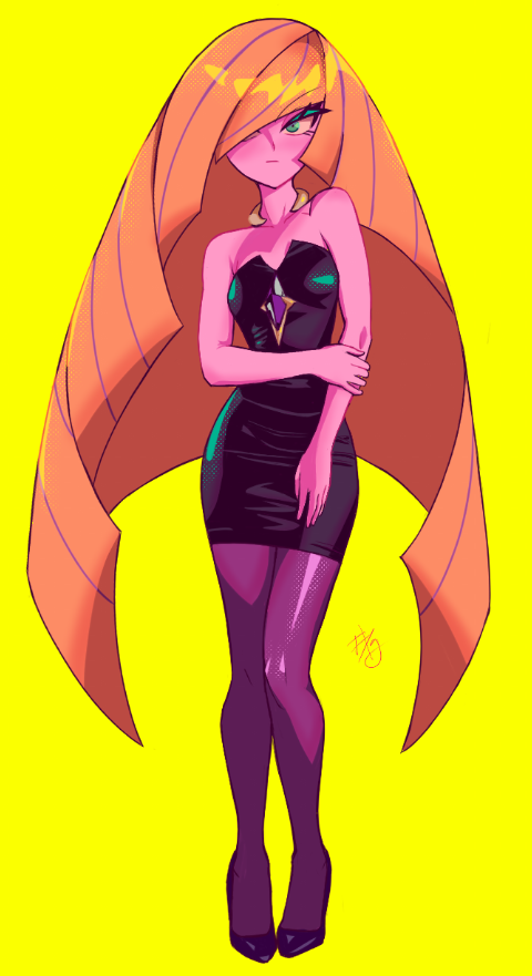 lusamine (pokemon and 1 more) drawn by frankgallaxx