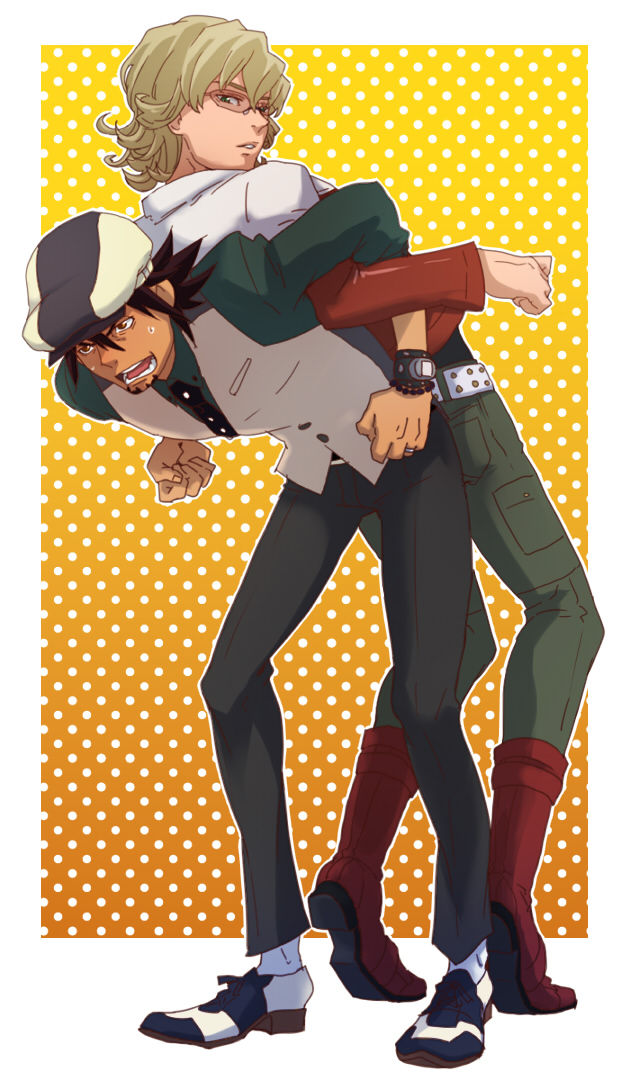 barnaby brooks jr. and kaburagi t. kotetsu (tiger & bunny) drawn by @@@_(eckzahn)
