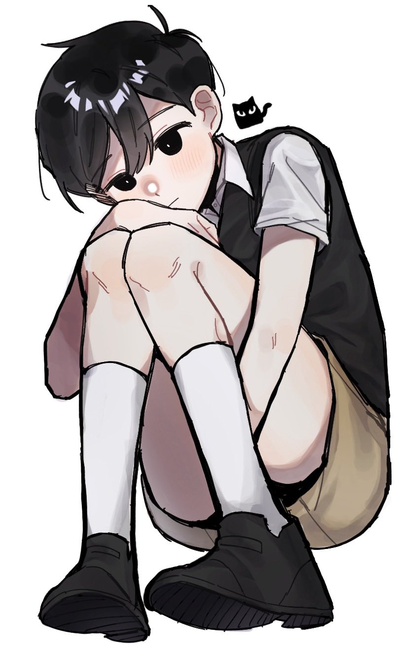 sunny and mewo (omori) drawn by bb_(bbod_ka02)