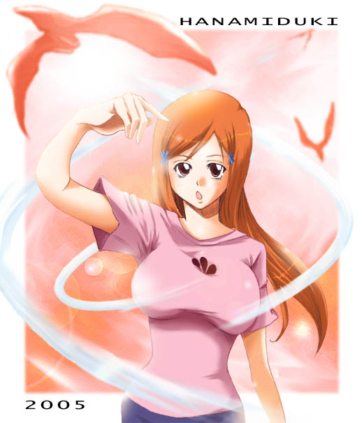 inoue orihime and shun shun rikka (bleach) drawn by mizuki_shou