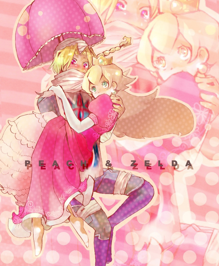 princess peach and sheik (the legend of zelda and 2 more) drawn by ukyu_(komarukoune)