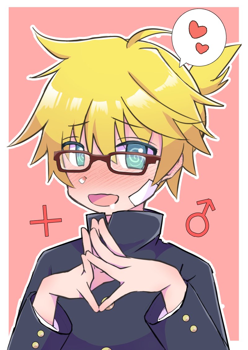 kagamine len (vocaloid and 1 more) drawn by dameko1129