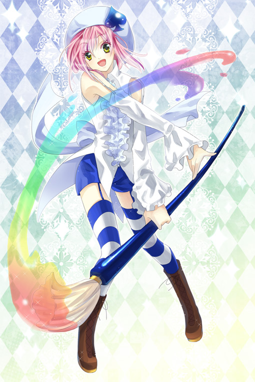 hinamori amu and amulet spade (shugo chara!) drawn by momoko_(momoko14)