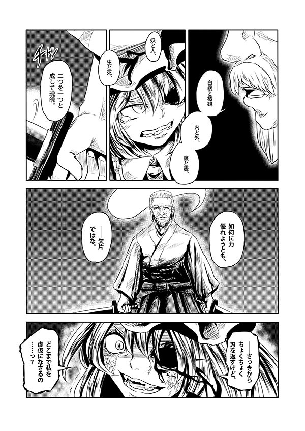 flandre scarlet and konpaku youki (touhou) drawn by yokochou