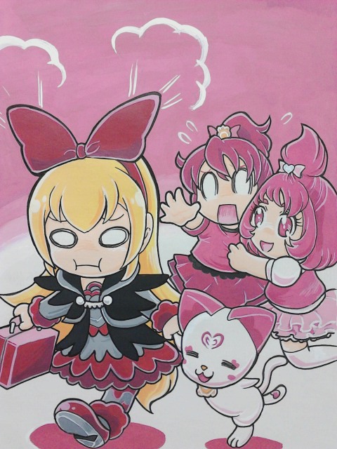 aida mana, regina, hummy, and sharuru (precure and 2 more) drawn by hijikata_etsuo