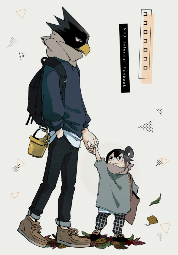 asui tsuyu and tokoyami fumikage (boku no hero academia) drawn by z8koo