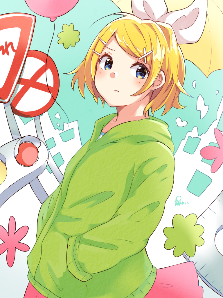 kagamine rin (vocaloid and 1 more) drawn by aoiyui