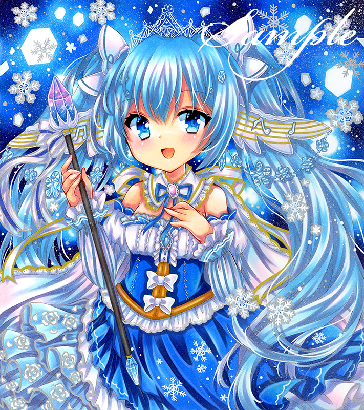 hatsune miku and yuki miku (vocaloid) drawn by rui_(sugar3)