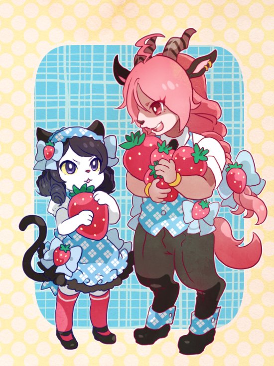 cyan and argon (show by rock!!) drawn by maruboku