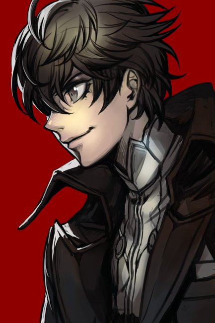 amamiya ren and joker (persona and 1 more) drawn by hungry_clicker