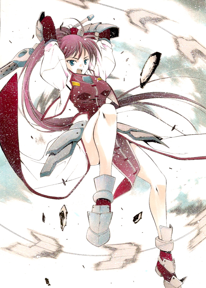 signum and laevatein (lyrical nanoha and 1 more) drawn by moonsorrow