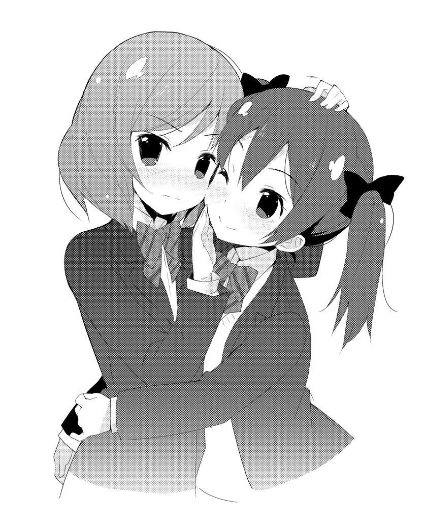 nishikino maki and yazawa nico (love live! and 1 more) drawn by meito_(maze)
