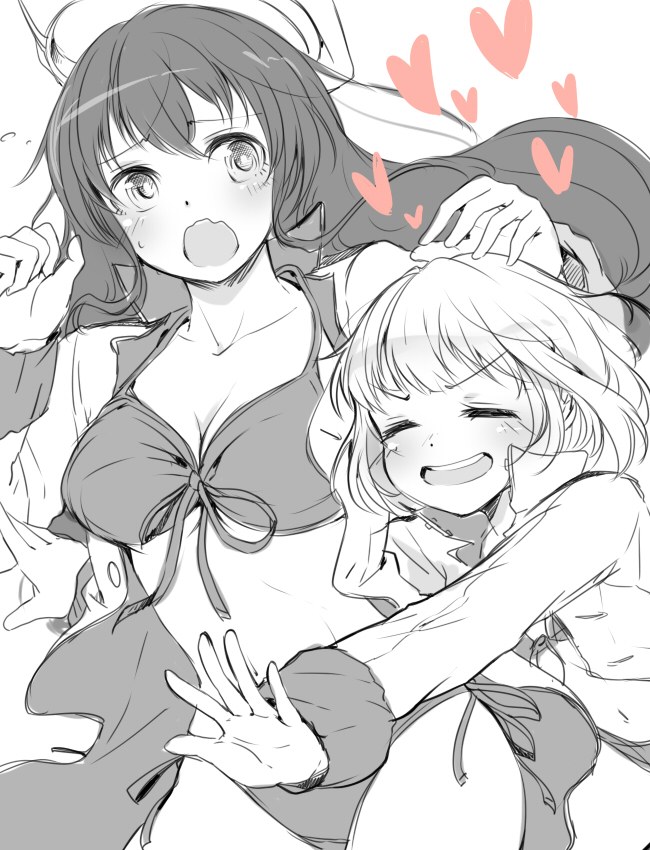 female admiral, tatebayashi sakurako, and narumi tsuyu (kantai collection) drawn by mataichi_mataro