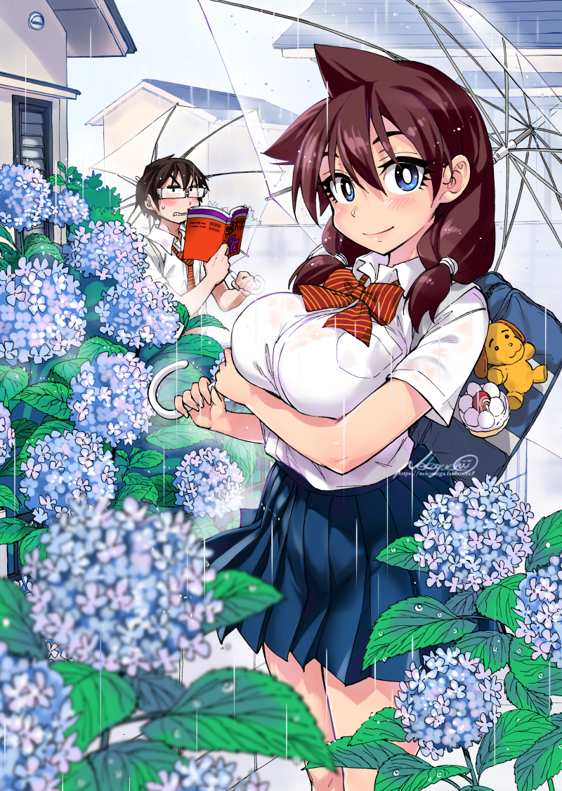 amano megumi and shindou manabu (amano megumi wa suki darake!) drawn by nekoguchi