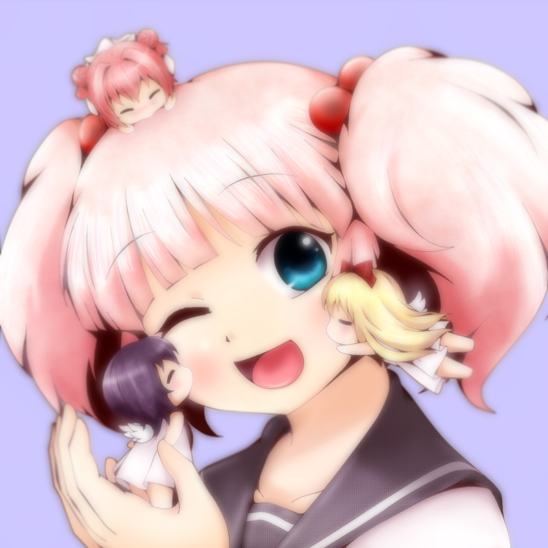 toshinou kyouko, akaza akari, funami yui, and yoshikawa chinatsu (yuruyuri) drawn by kaina