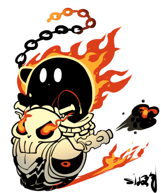 kirby, ghost rider, and wheelie (marvel and 2 more) drawn by sido_(slipknot)