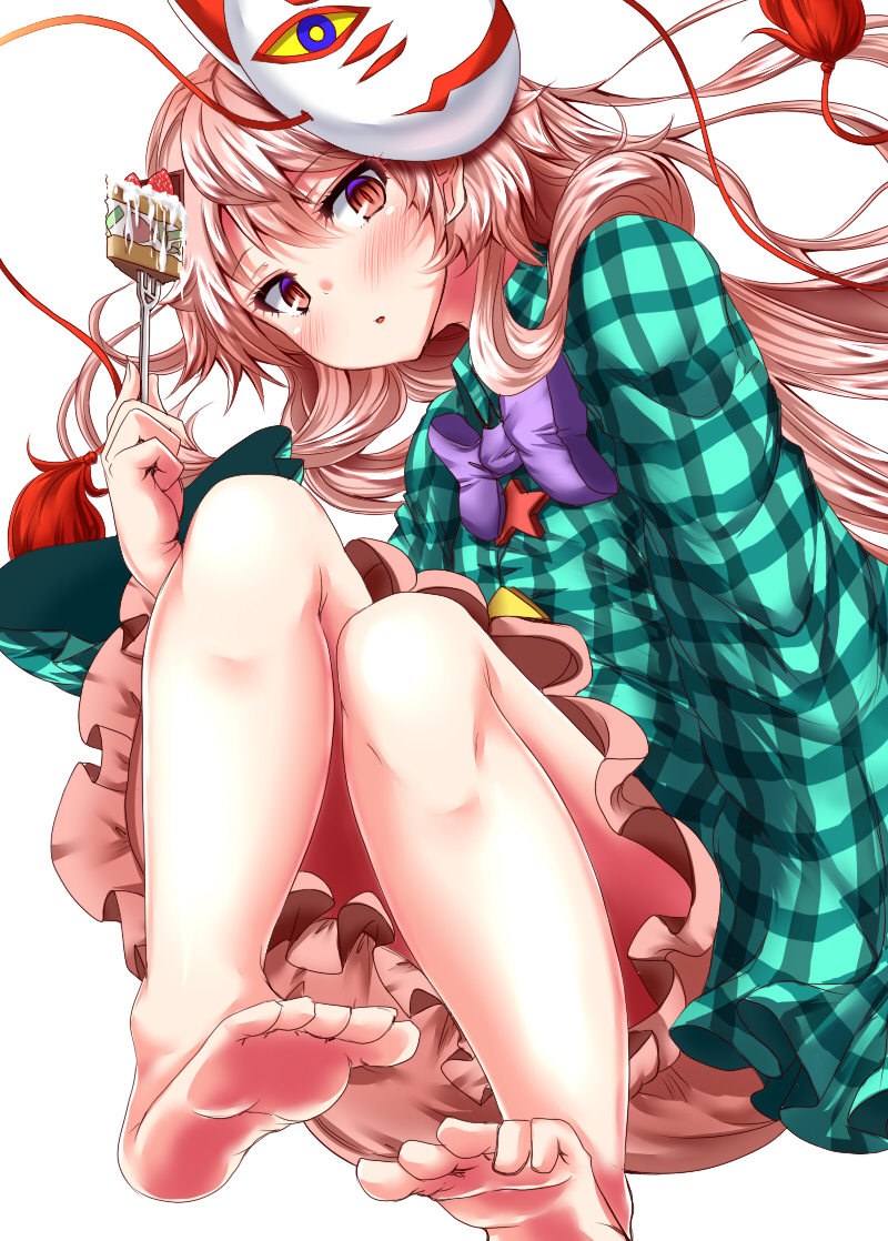 hata no kokoro (touhou) drawn by zan_(harukahime)