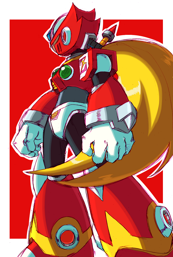 zero (mega man and 1 more) drawn by kamiyama_teten