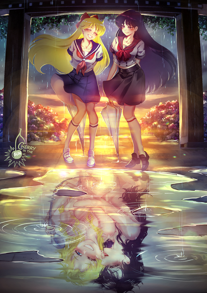 aino minako and hino rei (bishoujo senshi sailor moon) drawn by cherry_in_the_sun