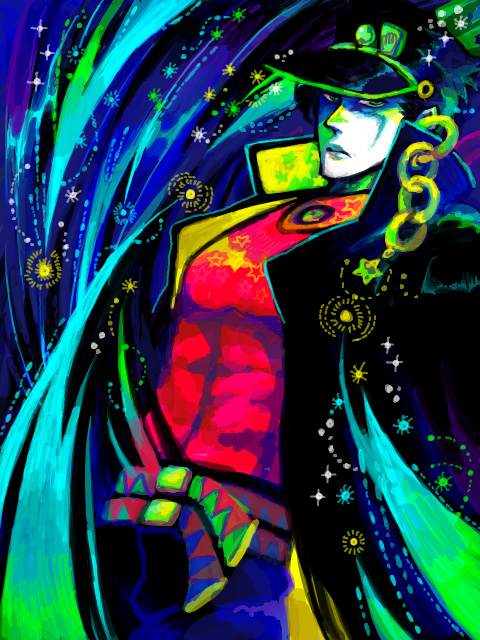 kujo jotaro (jojo no kimyou na bouken and 1 more) drawn by nosuke_(umiboshi)