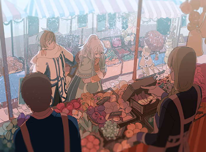 edna, sorey, mikleo, and phoenix (tales of and 1 more) drawn by meshi_yori_yado