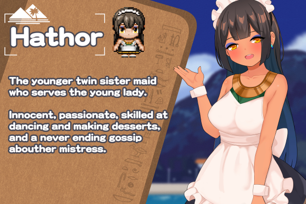 hathor (lady and the papyrus) drawn by surio