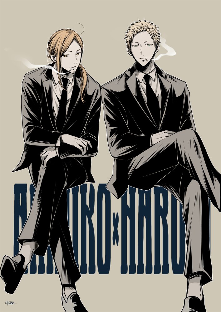kaji akihiko and nakayama haruki (given) drawn by 961_masashi