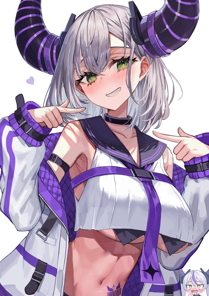 shirogane noel and la+ darknesss (hololive) drawn by rum_raisin_(chihiromakita19)