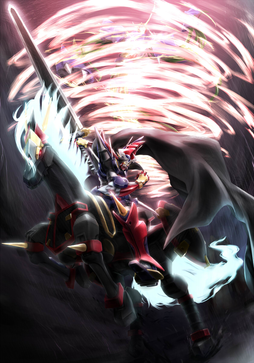 dygenguar and aussenseiter (super robot wars and 1 more) drawn by jjj_(kathamania)