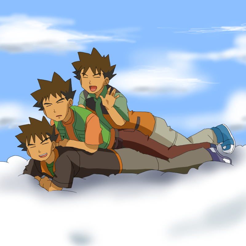 brock (pokemon and 2 more) drawn by niwatori_(proper)
