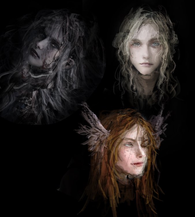 cleanrot knight finlay, black knife tiche, and latenna the albinauric (elden ring) drawn by all_lee24
