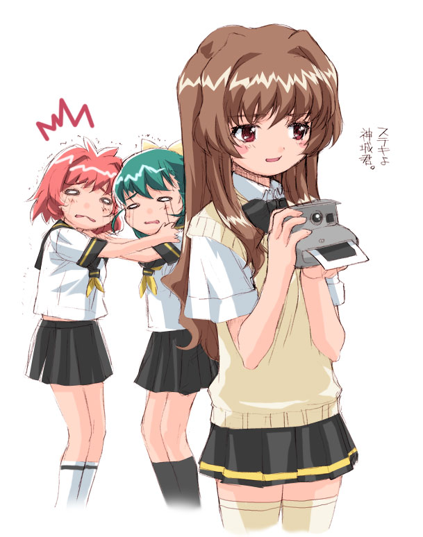 onodera karen, morino ichigo, and miyafuji miina (onegai twins) drawn by hagiya_masakage