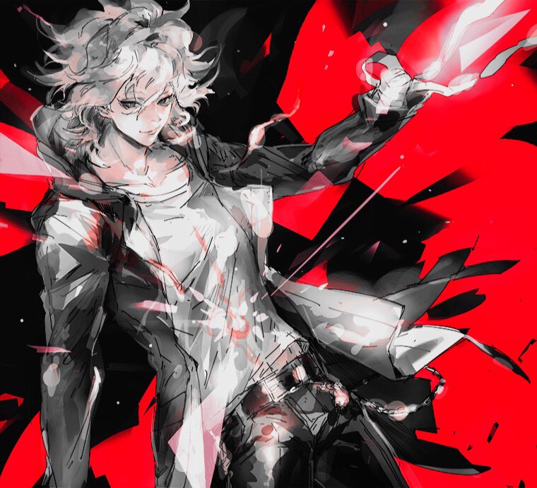 komaeda nagito (danganronpa and 1 more) drawn by minato.666