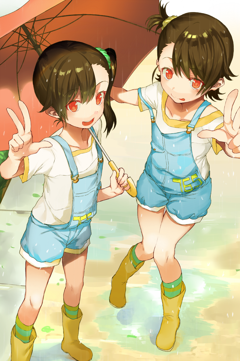 futami mami and futami ami (idolmaster) drawn by yuukyuu_ponzu