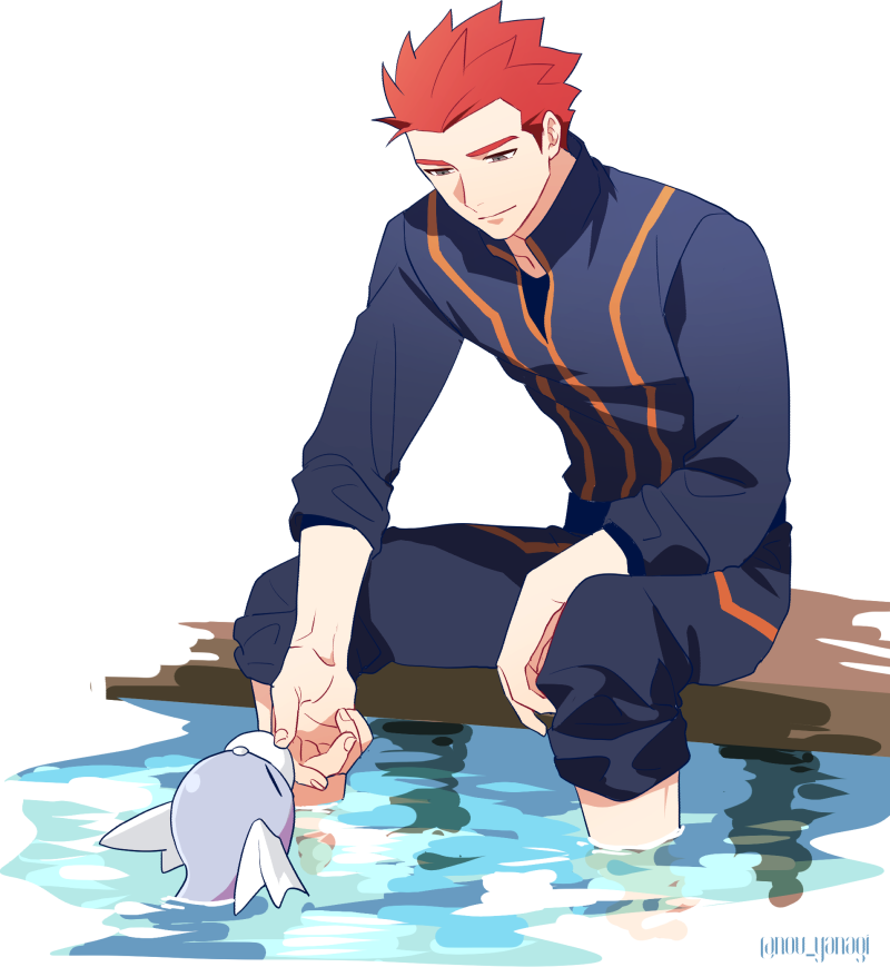 lance and dratini (pokemon and 1 more) drawn by y_(036_yng)
