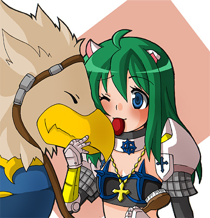 royal guard and gryphon (ragnarok online) drawn by monou0135
