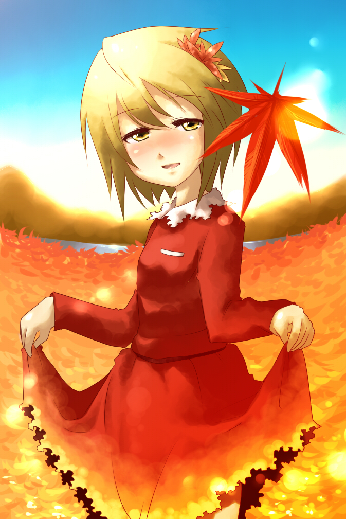 aki shizuha and lunasa prismriver (touhou) drawn by harusame_(unmei_no_ikasumi)